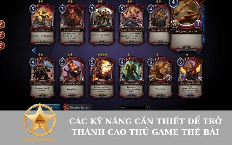 các kỹ năng cần thiết để trở thành cao thủ game thẻ bài